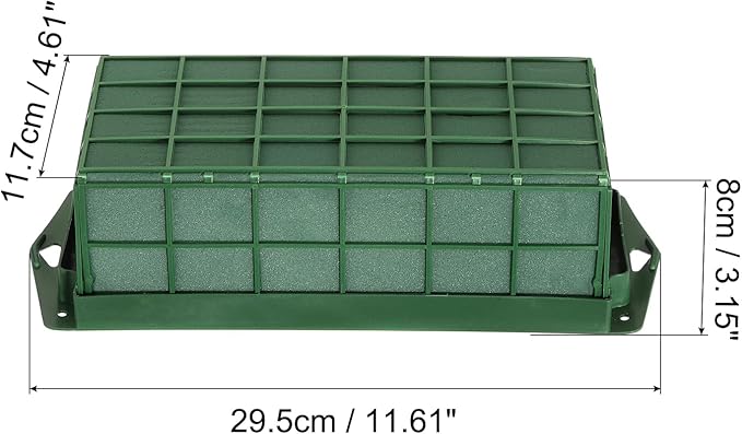 PATIKIL Floral Foam Cage Flower Holder, 4 Pcs Rectangle 12x5x3 Inch Cage Floral Foam for Flower Arrangement Table Centerpiece