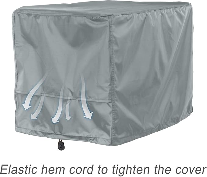 Porch Shield Waterproof Universal Generator Cover 38 x 28 x 30 inch - for Most Generators 5500-15000 Watt, Gray