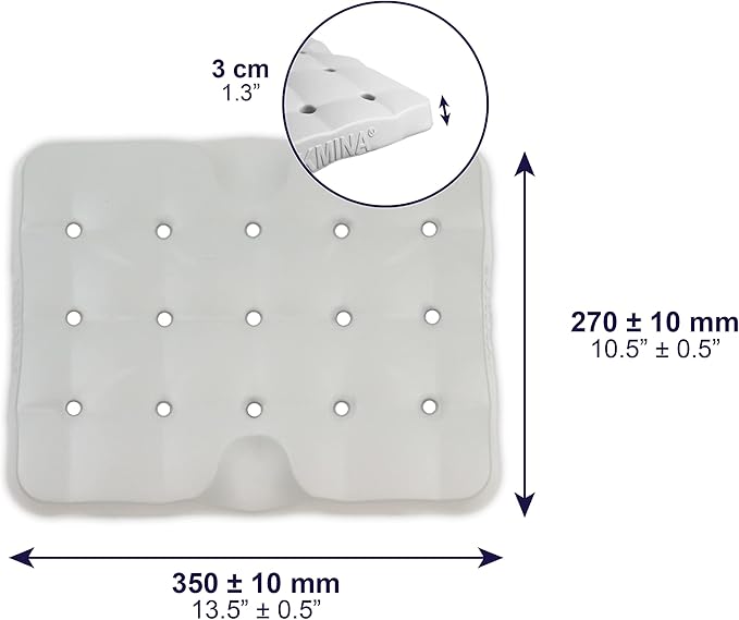 KMINA Shower Seat Cushion, Lightweight Waterproof Foam and Slip-Resistant, Kneeling Pads for Gardening, Patented, Made in Europe