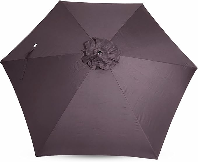 Sfmora 9ft Patio Umbrella Replacement Canopy for 6 Ribs, Outdoor Umbrella Canopy ONLY, Market Umbrella Top, Water-Resistant & UV-Protective