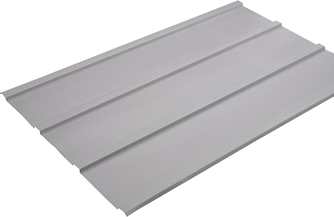 Arrow Set of 8 Galvanized Steel 2x4 Ft Corrugated Metal Panels for DIY Shed, Garage, Carport, and Mobile Home Projects, Made in USA, Flute Grey