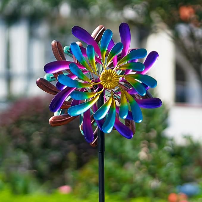 Stargarden Kinetic Wind Spinners Outdoor, 13.2 x 66 Inches Wind Spinner, Metal Windmill for Yard and Garden Decor