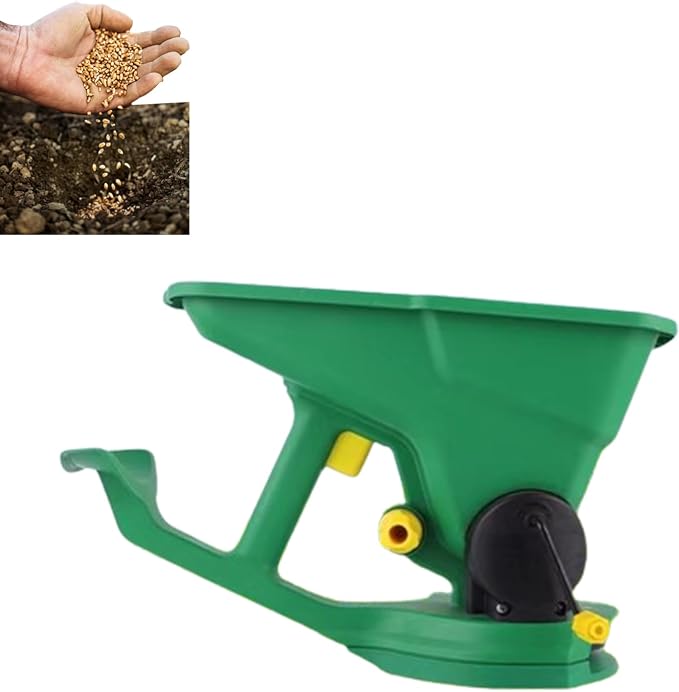 Grass Seed Spreader, Fertilizer Spreader, Handheld Power Spreader, 1.5L Hand Held Seed Spreader, Portable Fertilizer Spreader for Garden Lawn Small Farms