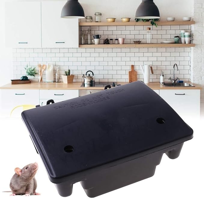 iTrap Mice & Rat Bait Stations – 2 Pack Rodent Control Boxes, Child & Pet-Safe Locking Design, Indoor/Outdoor Use with Mounting Brackets