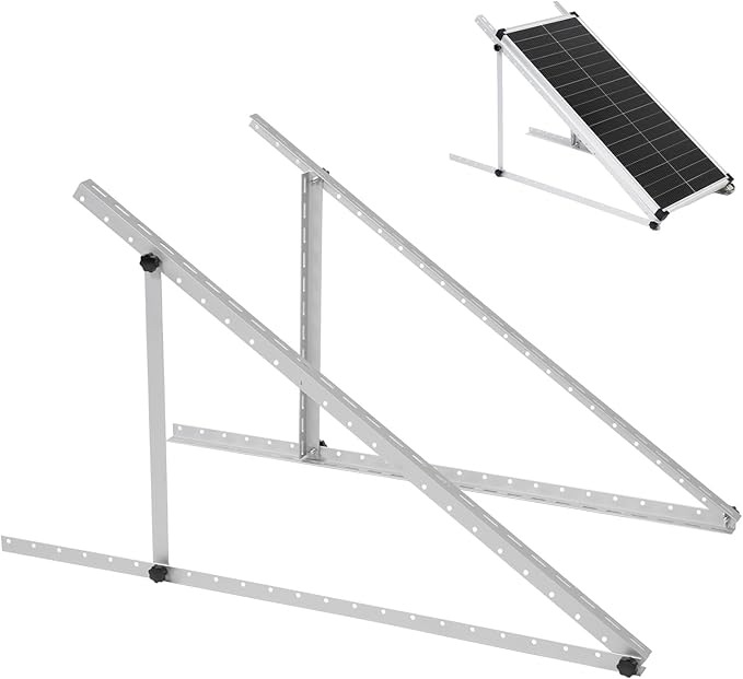 45" Solar Panel Mount Brackets Adjustable Solar Panel Tilt Mount Brackets for 100-400 Watts Solar Panel 2400Pa Windproof for Roof, RV, Ground, Boat and Off-Grid (Brackets)