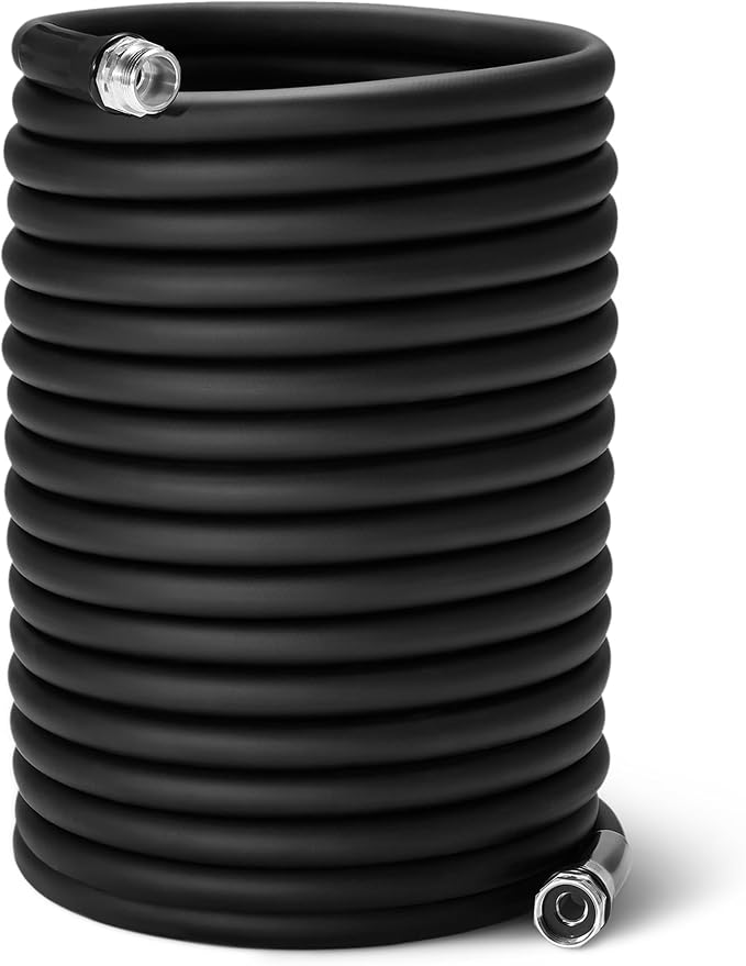 Amazon Basics Garden Hose, 50ft, Heavy-Duty, Crush-Resistant, Tangle-Free