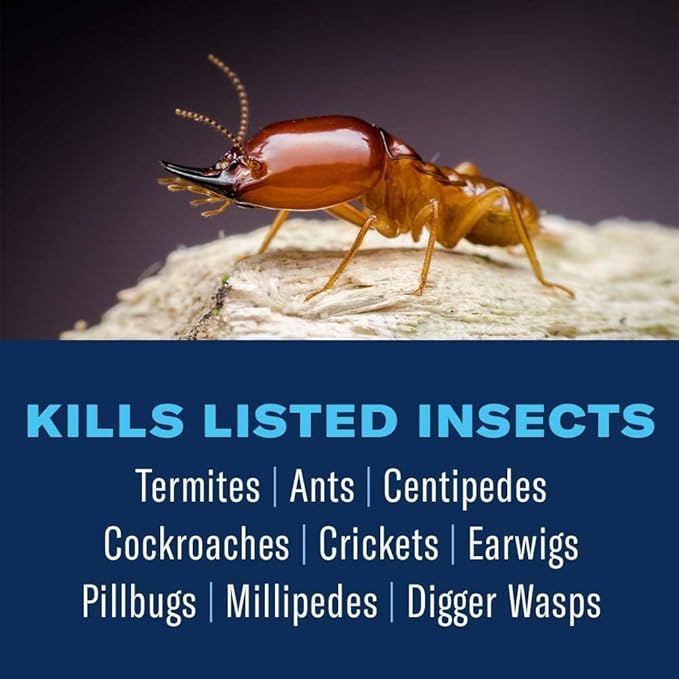 BioAdvanced Termite Killer Granules - Fast-Acting Termite Treatment - Outdoor Insect Control Home Barrier - Up to 30 Days Protection - Covers 4,500 Square Feet - 9 lb Bottle