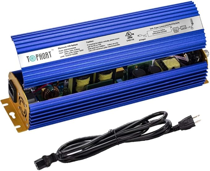 600 Watts Digital Dimmable Electronic Ballast for HPS MH Grow Light Bulb Lamp (600W, Blue)