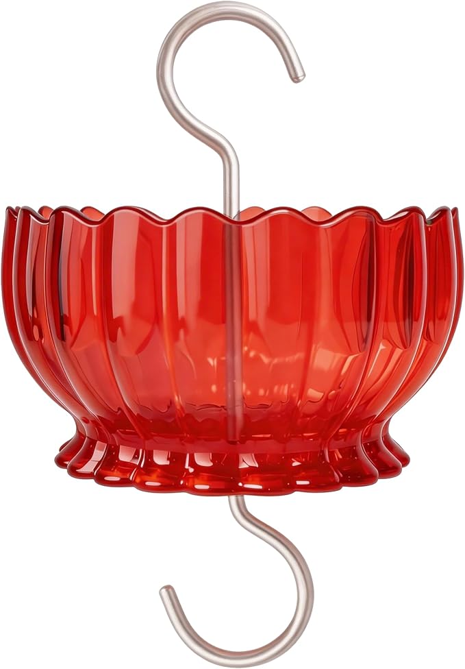 Ant Moat for Hummingbird Feeder - 9 OZ Extra Large Capacity Insect Guard - Red Daisy
