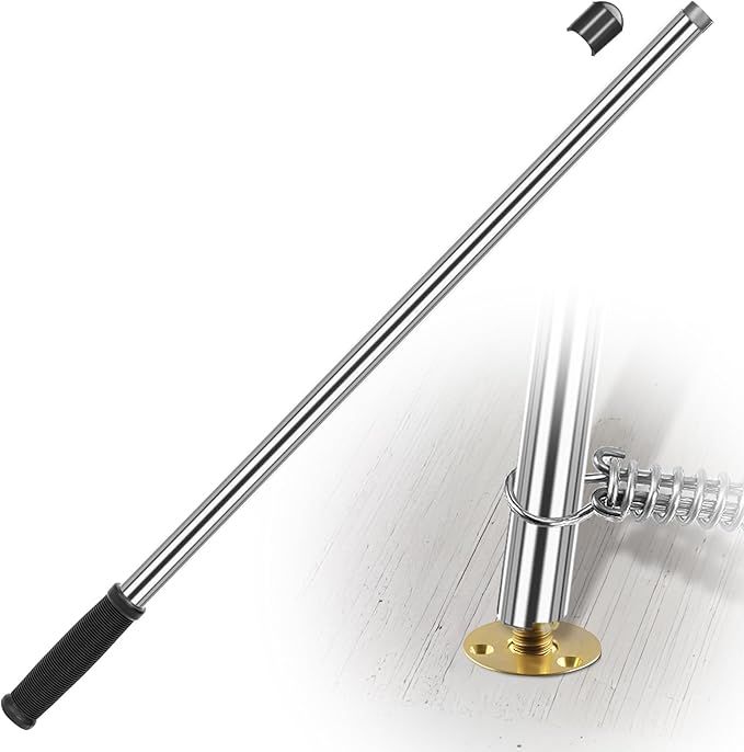 30-1/2 inch Pool Cover Tool,Stainless Steel Swimming Pool Rod,Pool Safety Cover Spring Tool Installation and Removal Tool for Anchors