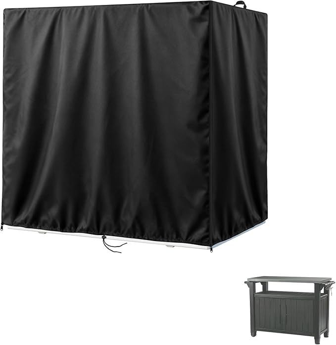 Kasla Storage Cabinet Cover, Outdoor Chest Storage Waterproof Cover, Weatherproof Cabinets Covers for Kitchen Patio Garden Backyard - 54"Lx23"Wx35"H