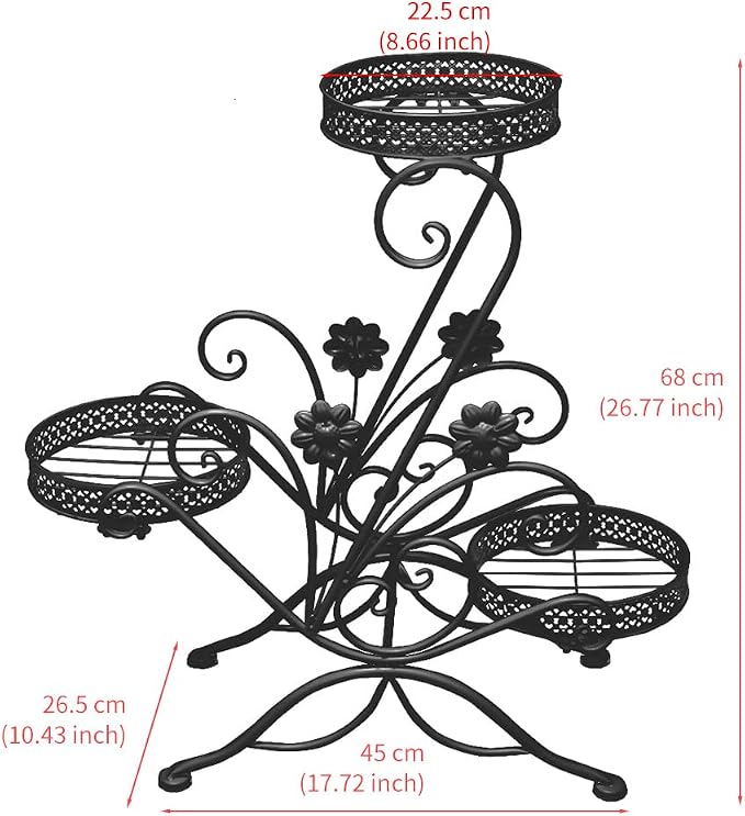 3 Tier Plant Stand New Metal Flower Shelves Plant Display Stand Indoor Outdoor Patio Plant Rack Flower Pot Holder