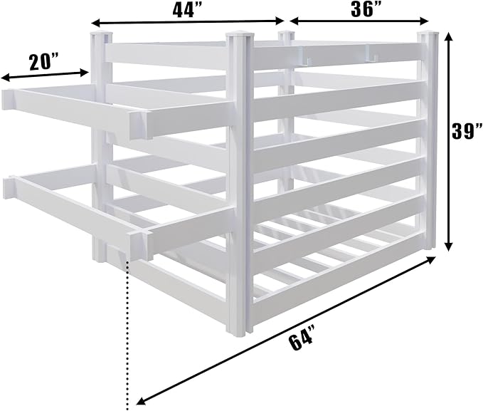 EUNHOO Pool Toy Storage Organizer, 64" L x 36" W x 39" H, Outdoor Deckbox with 4 Removable Towel Hooks & 2 Basket Rack (Basket not incl.) Waterproof Poolside Float Equipment Enclosure Bins Deck
