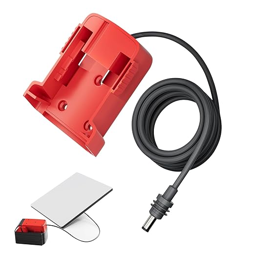 Power Cable and Battery Adapter, Compatible with/Replacement for Mil.waukee Batteries, 3.2FT Plug-and-Play Design, DC Power Cable Cord for Starlink Mini, 1M Starlink Mini Accessories (for Mil.waukee)