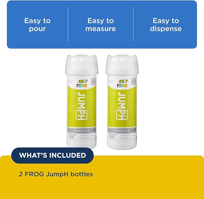 FROG JumpH pH Increaser for Hot Tubs and Swim Spas - 2 lb Bottle with TruDose Measuring Cap for Easy Maintenance & Balancing - 2 Pack