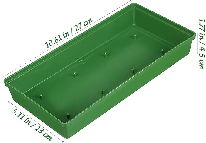 VILLCASE 10Pcs Floral Foam Trays for Flower Arrangements 10.62 X 5.11 Inch Plastic Floral Mud Plates Reusable Wedding Party Centerpiece Supplies