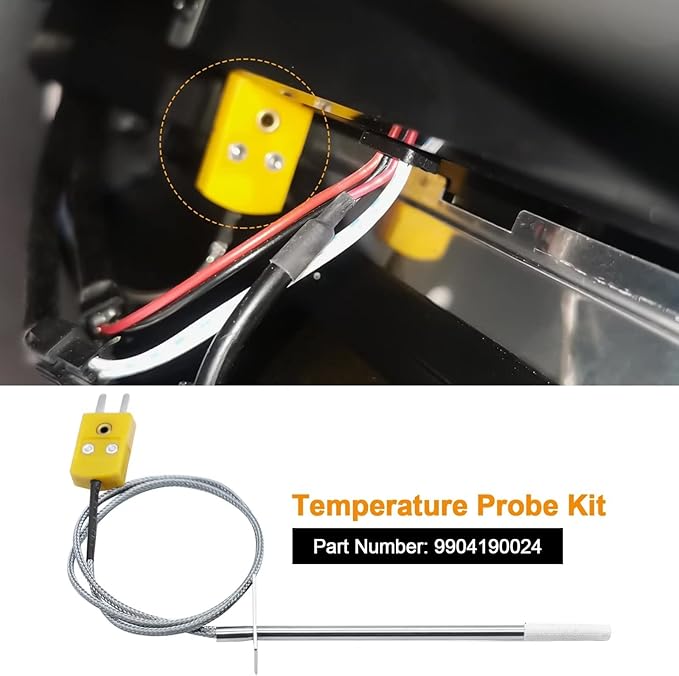Temperature Probe Kit Compatible with Masterbuilt Gravity Series 560/800/1050 Digital Charcoal Grill + Smokers Replacement Parts, 1-Piece