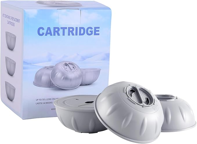 Hot Tub Replacement Cartridge for Frog Ease Floating System|Spa Mineral Filter Cartridge for Hot Tubs Up to 600 Gallons|Easy Install, Long-Lasting Filtration&Clean Water–3 Pack