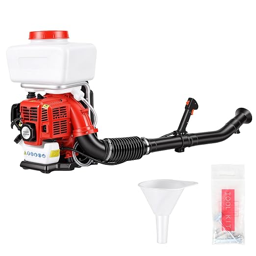 Mosquito Fogger Machine, 3.7 Gallon Gas Powered Backpack Sprayer with 2-Stroke Engine, Mist Blower Duster for Mosquito Control, Pest Sprayer for Outdoor, Garden, Farm, Yard, Lawn Red