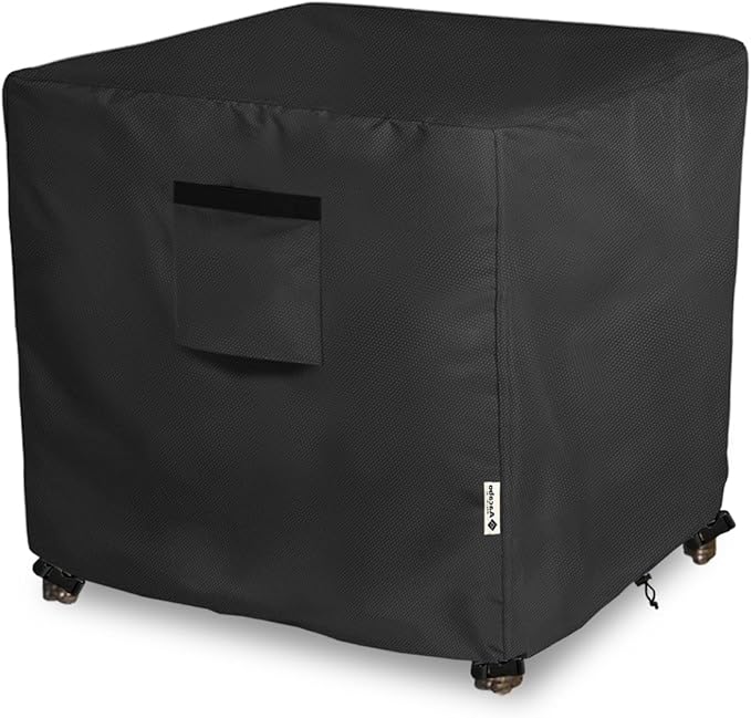 Patio Ottoman Cover,32W x 32D x 18H inch,Waterproof Square Patio Small Side Table Cover,Suitable for 3-Piece Outdoor Wicker Patio Bistro Set Side Table