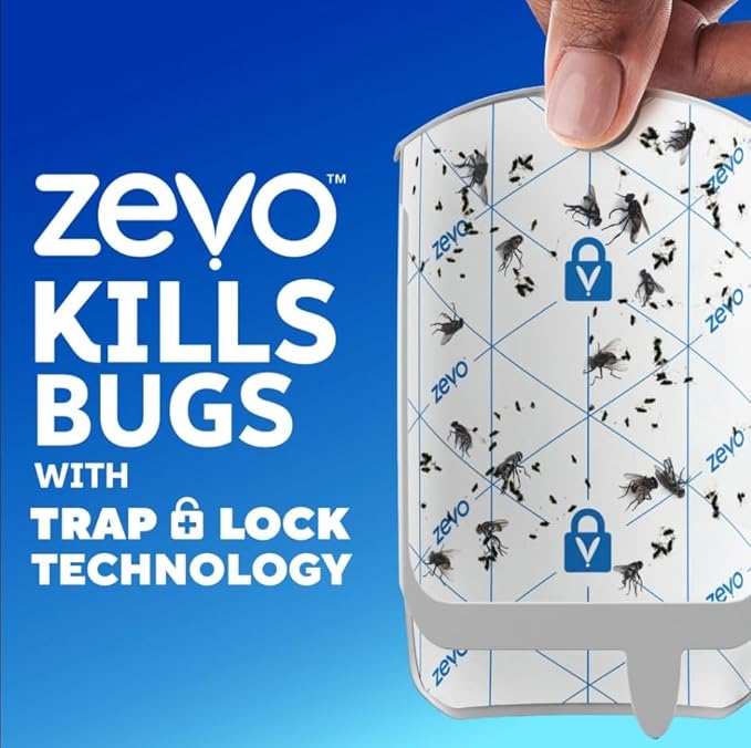 Zevo Flying Insect Trap Refill Cartridge – 2 Refill Cartridges – for Fruit Flies, Gnats & House Flies – Odorless & Easy to Replace