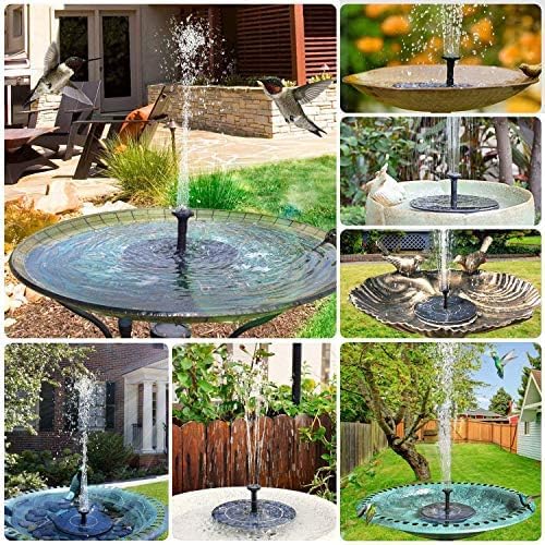 AISITIN 3.5W Solar Fountain Pump 2025, Solar Bird Bath Fountain with 6 Nozzles, 7.9'' Solar Floating Water Fountain Pump for Bird Bath, Fish Tank, Pond, Pool, Garden and Outdoor