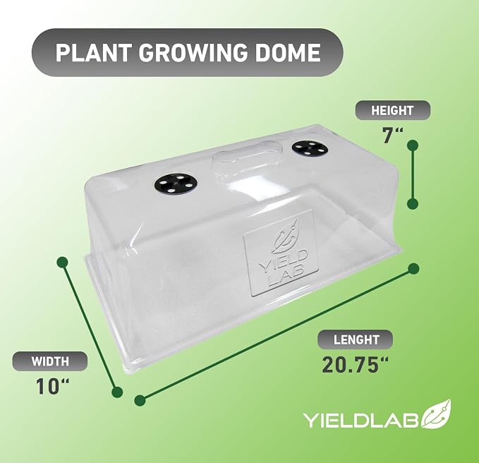 7 Inch Clone Dome - 5 Pack Humidity Vented Domes – Plant Growing Propagation Dome for Seedling, Germination, Soil & Hydroponic Horticulture