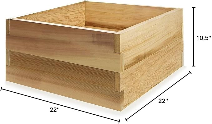 All Things Cedar Raised Garden Box, 2' Square 2-Tier Planter Bed, Western Red Cedar Build