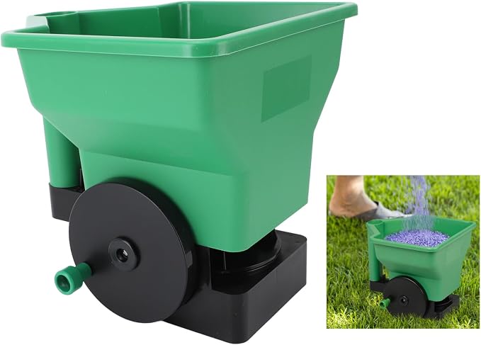 Seed Handheld Spreader,3L Manual Small Handy Lawn Seed Spreader, Efficient Rotary Spreaders for Lawn Fertiliser,Precise Spreading Lawn Spreaders for Grass Seeds Feed and Fertiliser