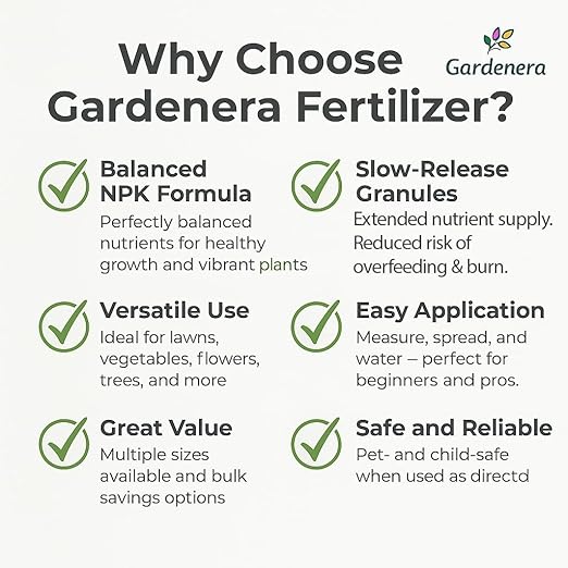 Gardenera Premium 10-10-10 All Purpose Liquid Plant Food - Professional Grade Garden Fertilizer Concentrate for Lawns, Trees, Plants, Vegetables, Fruits & Flowers - Makes 48 Gallons - (8 OZ)