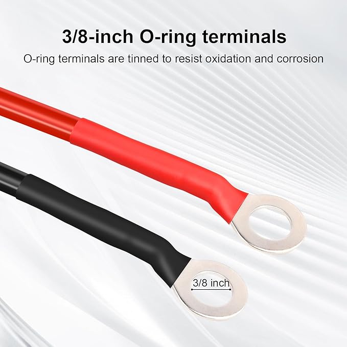 XRDS -RF 8AWG Battery Quick Connect Cable 5 FT, 50 Amp Anderson-Style Connector to O-Ring Terminal, for Solar, RV, EV, and Backup Power Systems