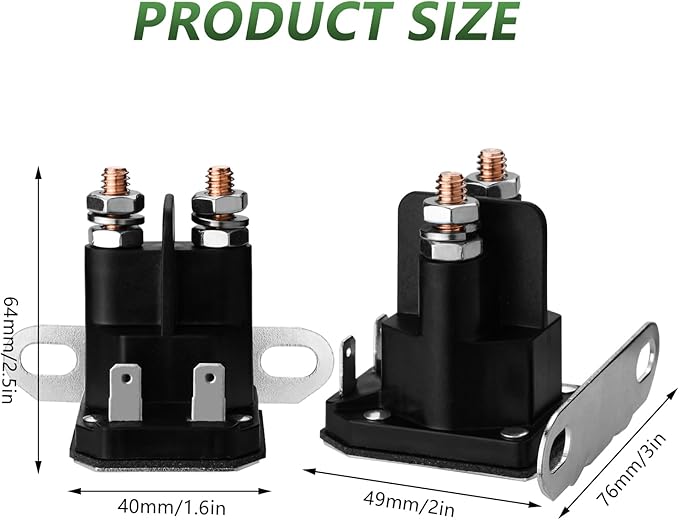 Starter Solenoid for John Deere AM138068 Cub Cadet 725-04439 MTD Troy-Bilt Trombetta 862-1211-211-16 Riding Lawn Mower Tractor