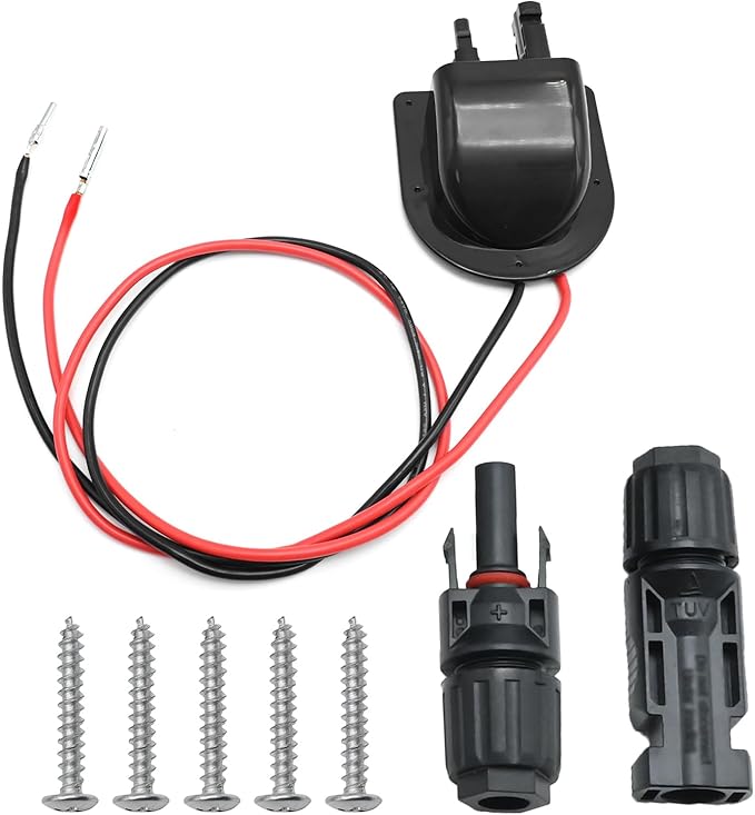 EATAKWARD Weatherproof Solar Entry Housing with 10AWG Solar Extension Cable for RV, Campervan, and Van, Rv Cable Connector, RV Solar Parts (10FT)