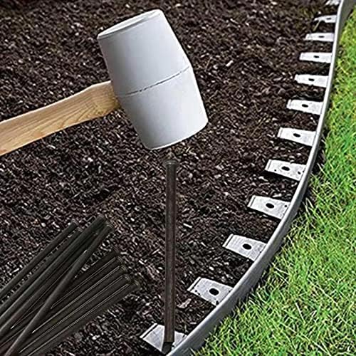 Metal Landscape Edging Anchoring Spikes,12 Inch Landscape Paver Edging Anchoring Spikes for Artificial Turf, Weed Barrier, Tent Spikes, Camping (12)