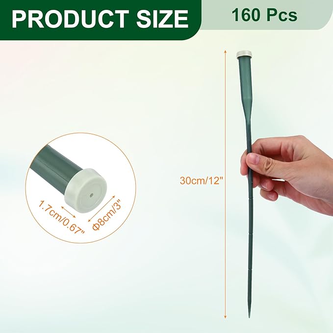 MECCANIXITY 90 Pcs Floral Water Tubes, 12 Inch Flower Water Tubes Floral Vials with Pick and Caps for Plants Stem Fresh Flowers Arrangement Decor Florist Supplies, Dark Green/Light Green Grey
