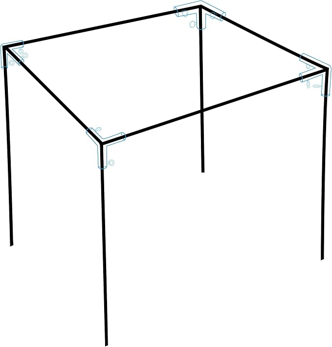 Aoneky 1'' Corner Canopy Fitting Couplers Kit - Fits 3/4" EMT - Frame Carport Connectors (4pcs 3 Way Fittings)