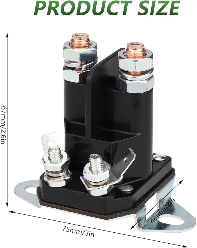 117-1197 Starter Solenoid for Toro Timecutter ss5000 z4200 ss4225 ss4235 Exmark Zero Turn Lawn Mower, Replace Part #784-1221-210 104-3189 E513075 1-513075 212655 28-4210 47-1910