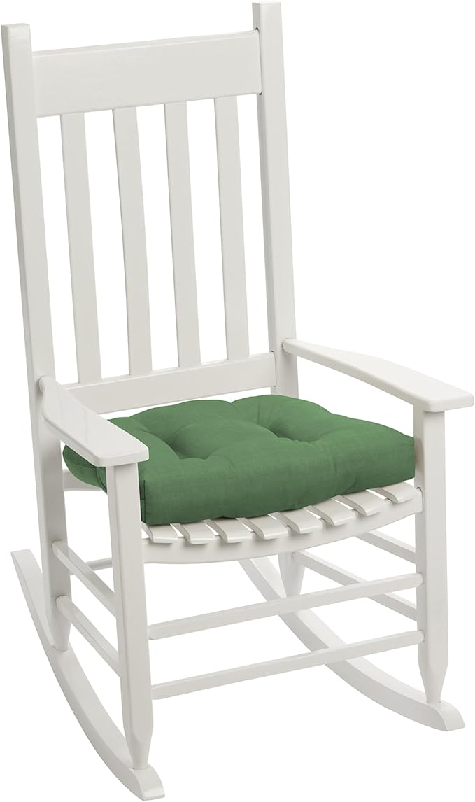Arden Indoor/Outdoor Rocking Chair Or Wicker Chair Cushion, 2-Pack, 20 x 18, Water Repellent, Rain Proof, Fade Resistant Cushion for Rocking Or Rounded Back Chair Bright Moss Green Leala