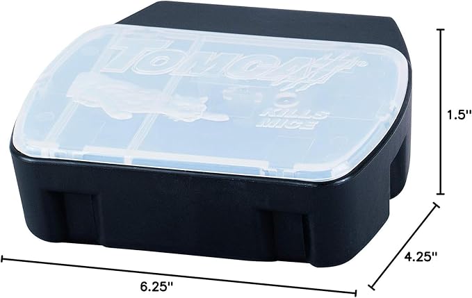 Tomcat Mouse Killer Child Resistant, Refillable Station with Clear Lid for Easy Monitoring, 1 Bait Station and 4 Refills