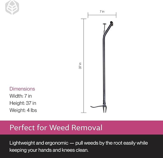 Yard Butler IRKT-1000 Rocket Weeder - Stand-Up Weeder for Lawn Care - Ergonomic & Easy to Use - Power-Coated Steel Construction - Rust-Resistant - Eco-Friendly - Comfortable Length & Long Handle