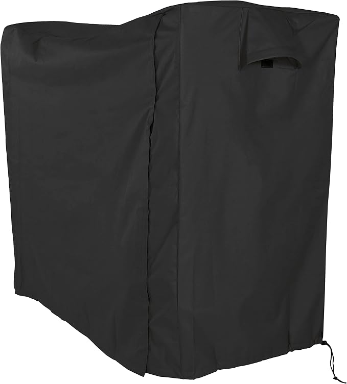 Sunnydaze 5-Foot Firewood Log Rack Cover - Weather-Resistant Outdoor Heavy-Duty Polyester with PVC Backing - Black