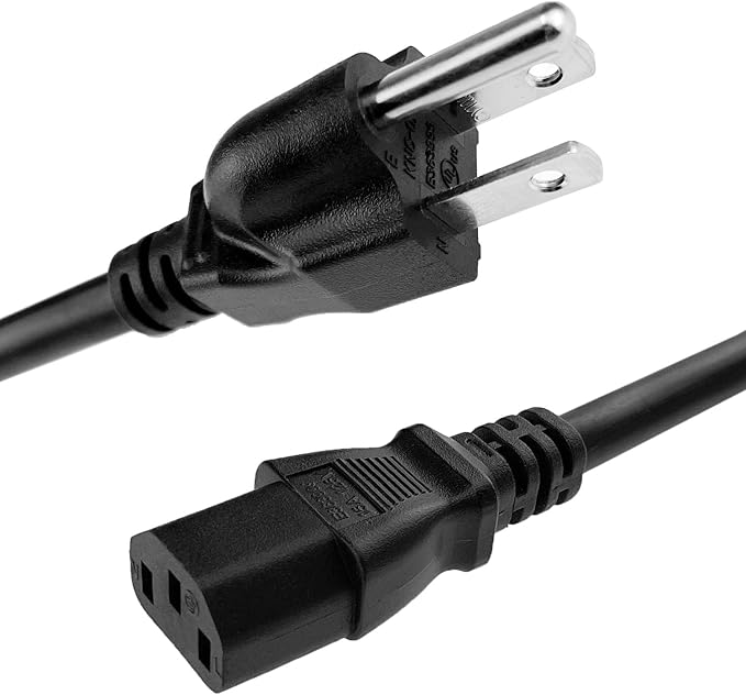 UL Listed 14AWG AC Power Cord;Heavy-Duty Power Station Charging Cable Compatible with Jackery Explorer 2000/1500/1000 Pro,Ecoflow,Bluetti etc;125V 15A Universal AC Power Cord;6.5ft Power Cable 3 Prong