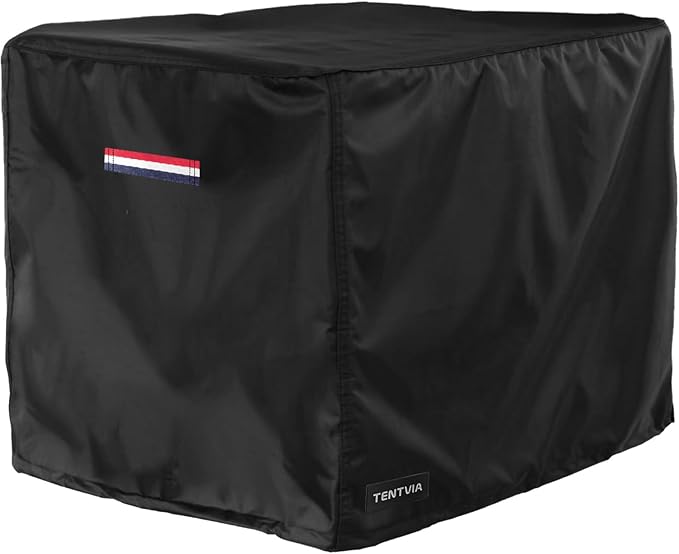 Waterproof Generator Cover,600D Heavy-Duty Oxford Fabric, Dustproof and Waterproof Protection for Generators (Red White Blue, 24''(L) x 18''(W) x 18''(H))