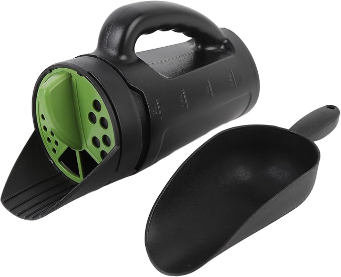 Hand Spreader for Salt Sand, 80oz Manual Seeder with 3 Openings, Ergonomic Handle, PE, PP, ABS, Portable, Easy to Use, for Garden with Soil and Fertilizer