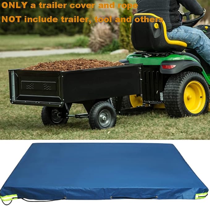 Tipping Trailer & Wagon Cover - Steel Folding Cargo Trailer Cover 72x48x5in Blue