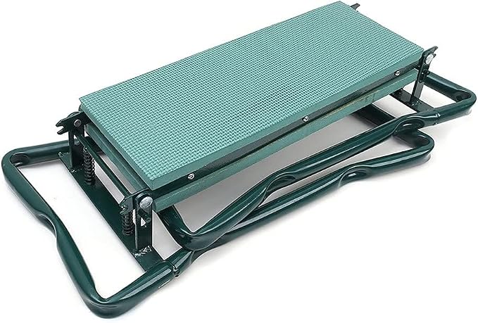 Garden Kneeler Seat Garden Stools Foldable Stool with Tool Bag Pouch EVA Foam Pad Capacity-Protects Your Knees for Gardening Tool kit