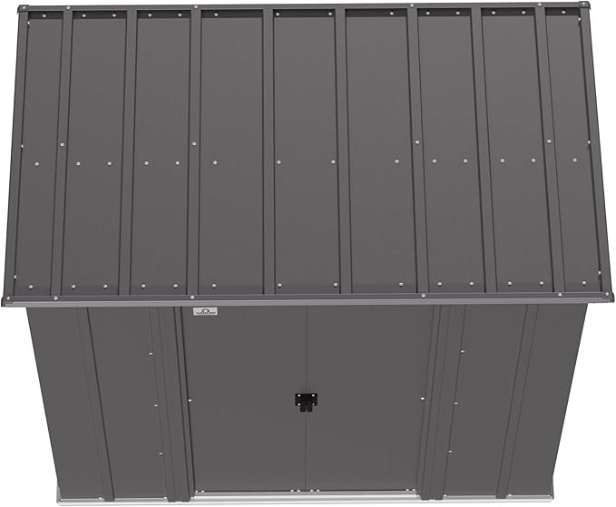 Arrow Sheds 6' x 4' Outdoor Steel Storage Shed, Grey