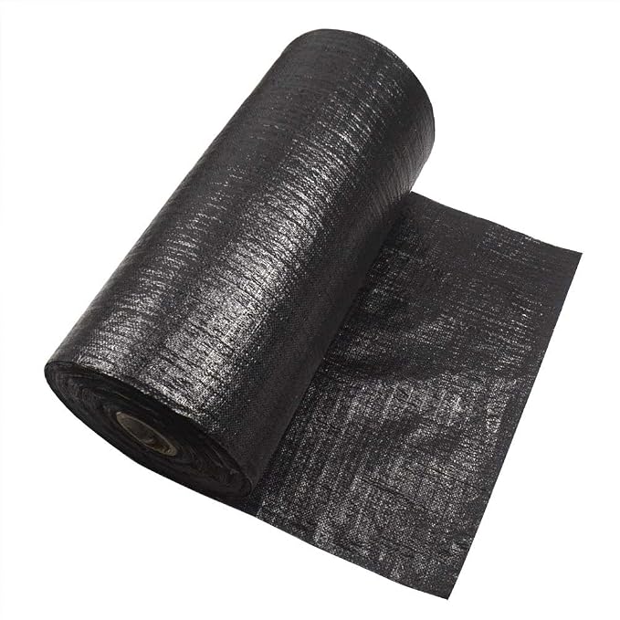 8Ft x 12Ft Garden Landscape Ground Cover Weed Barrier 3oz Heavy Duty Polyethylene Woven Weed Block Gardening Mat