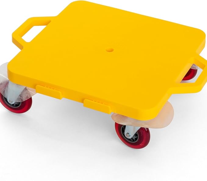 Cosom Scooter Board, 16 Inch Premium Sit & Scoot Board with 4 Inch Non-Marring Performance Wheels, Double Race Bearings, & Safety Handles, Physical Education Class Equipment
