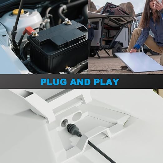 Starlink Mini Direct Battery Power Cable, 18AWG DC Power Cable DIY Kit with ATC/ATO Blade with Fuse Holder for Starlink Mini, 12V-48V Input, Battery Ring Terminals for RV, Boat,